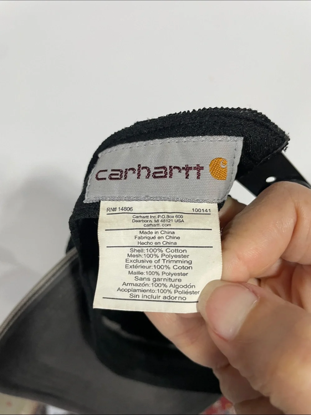Carhartt Olive Trucker Cap with Yellow Logo Patch